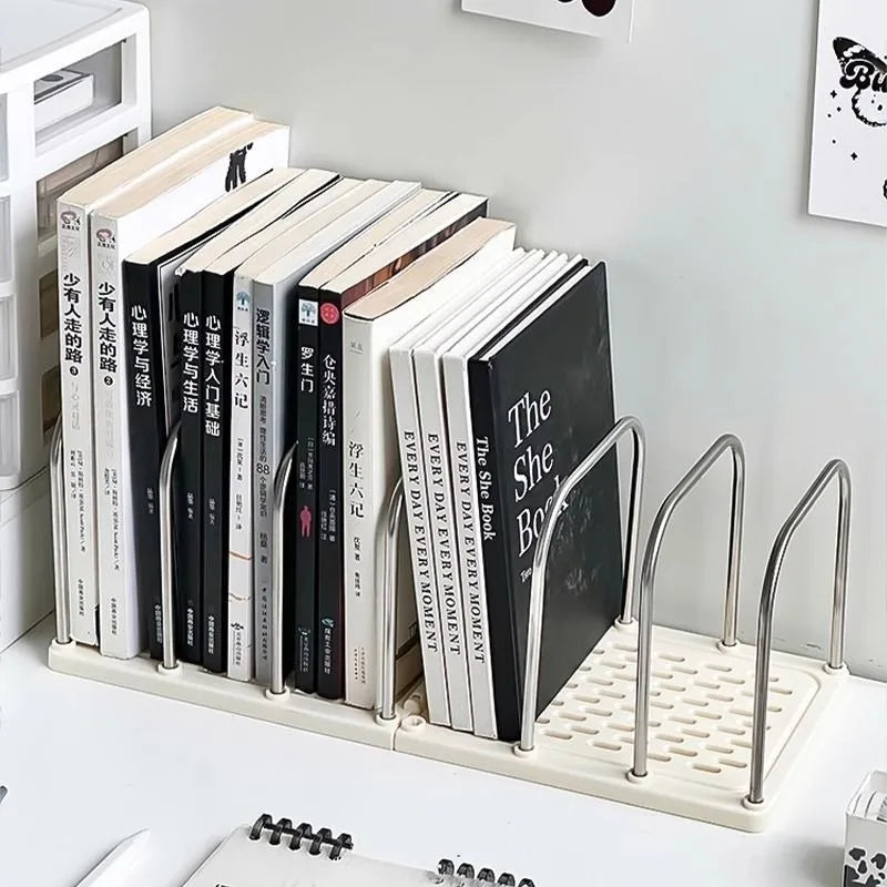 Desktop Bookshelf with Non-Slip Base for Desk Storage