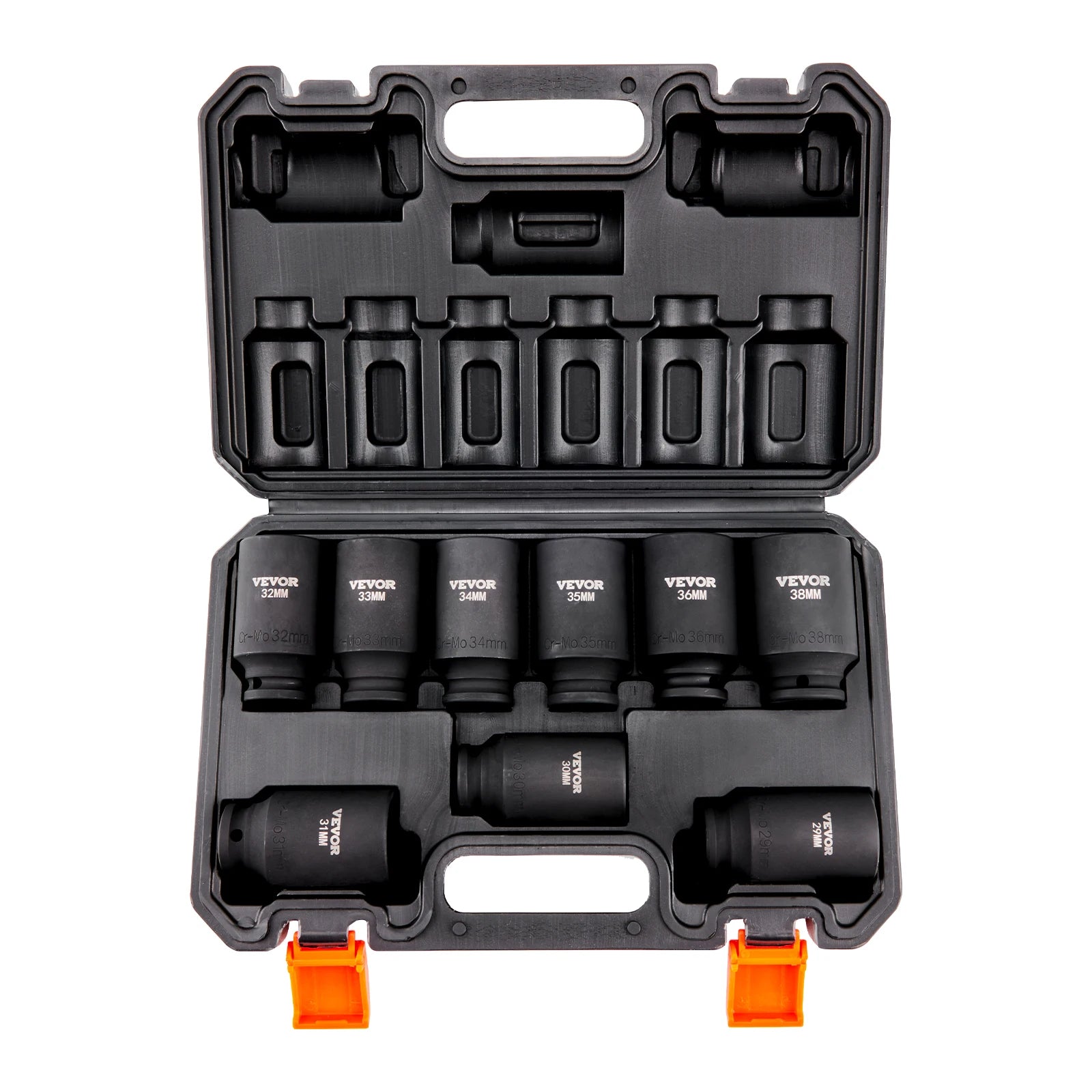 Set dubokih udarnih nasadnih ključeva 1/2" pogon metrički 9-dijelni Cr-Mo čelik