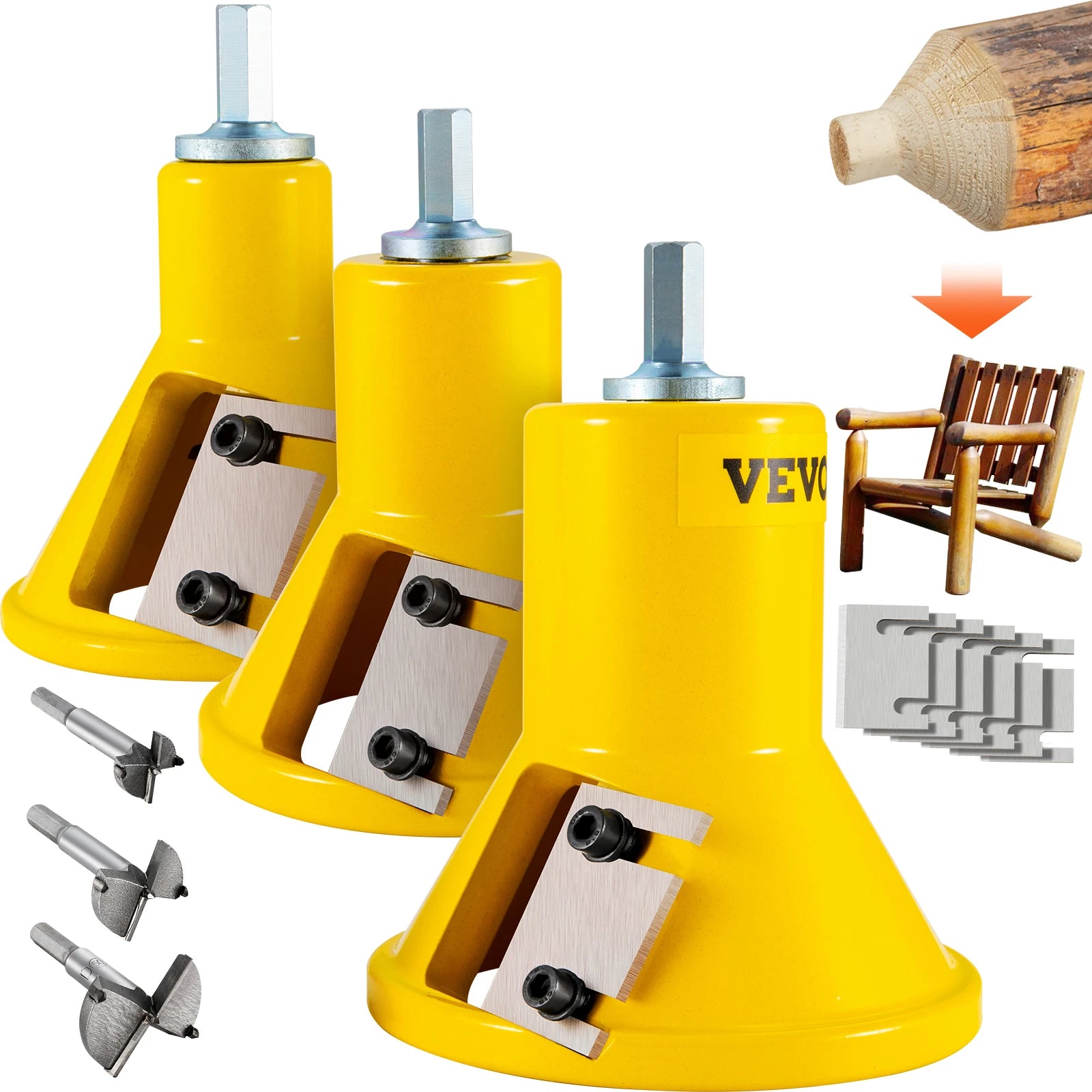 Fahasítási készlet 1", 1,5", 2" kettős pengékkel faipari munkákhoz