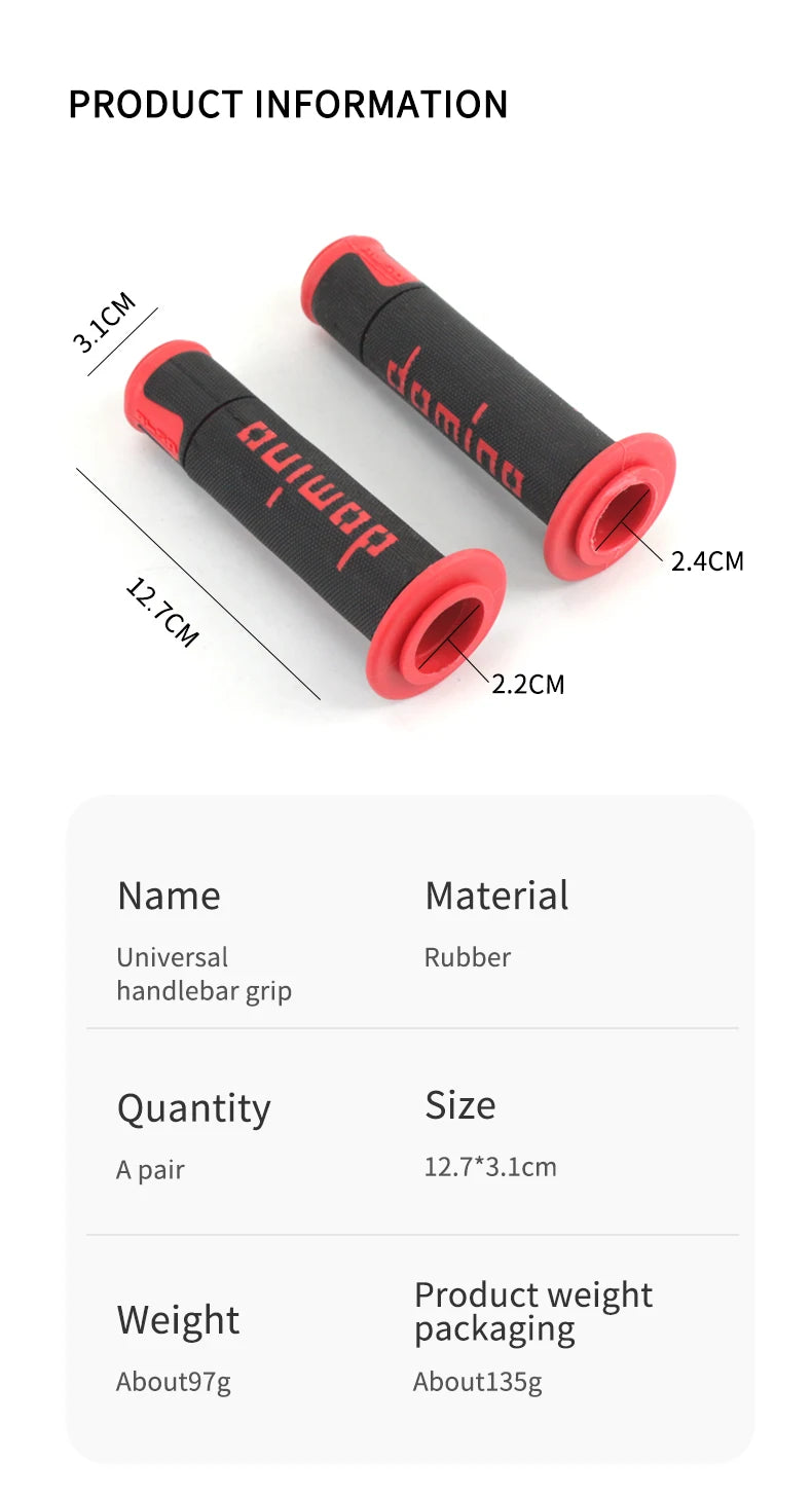 7/8 "22 24mm Motorcycle Grips Handle Bar For KTM YAMAHA Universal Pit Bike Motocross Motorbike Rubber GEL Domino Grip 15 Colors