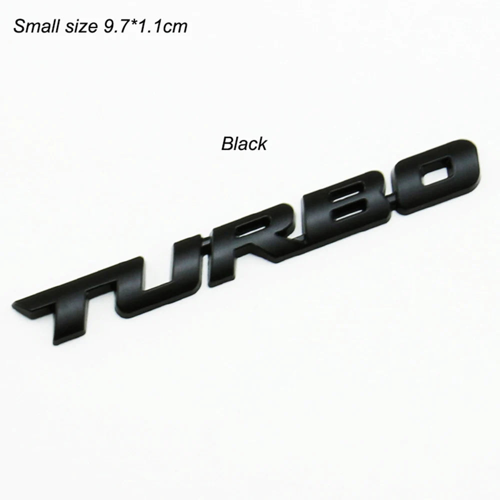 9.7*1.1 cm Car Styling Car Turbo Boost Loading Boosting 3D Metal Chrome Zinc Alloy 3D Emblem Badge Sticker Decal Auto Accessory