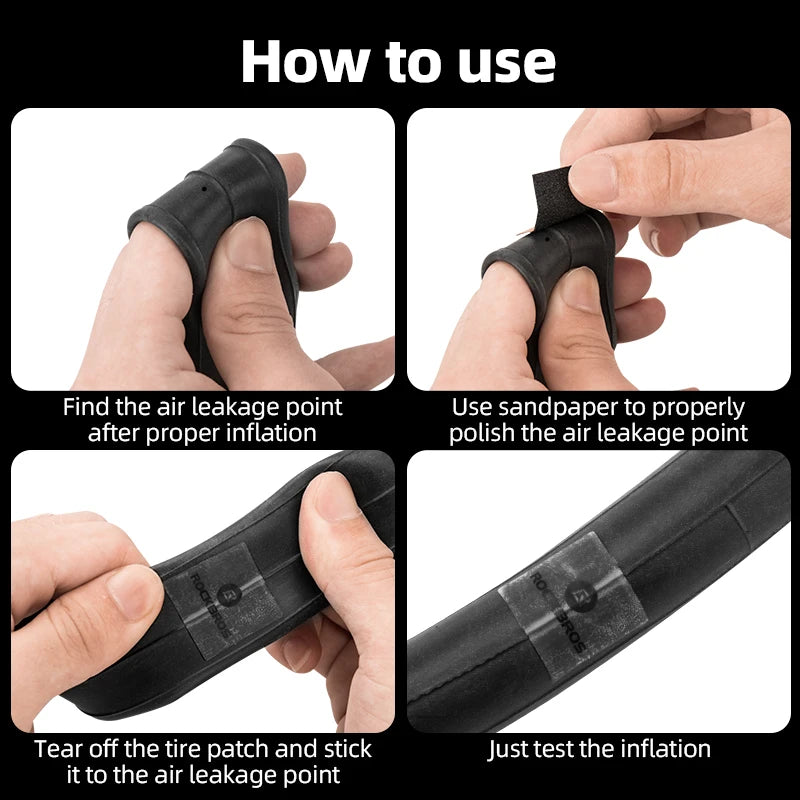 Glue-Free Bicycle Tire Repair Kit for Road & Mountain Bikes