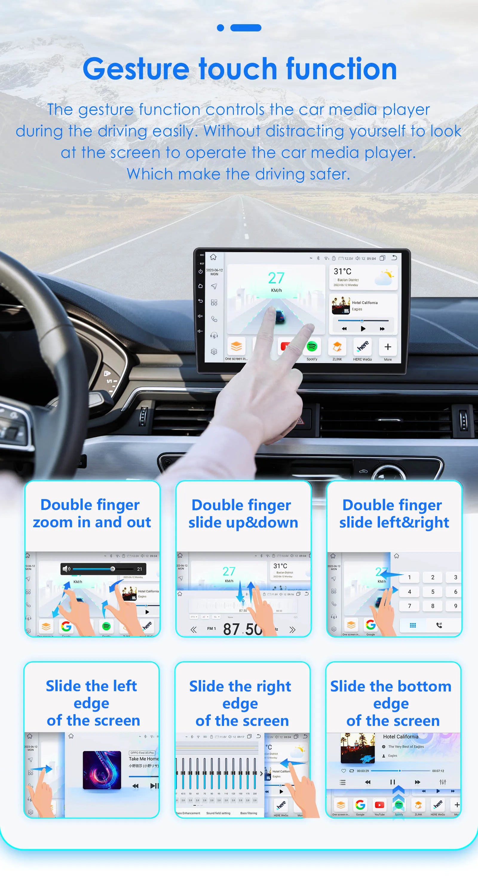 HIZPO 7-Inch Android Car Radio with CarPlay for Opel