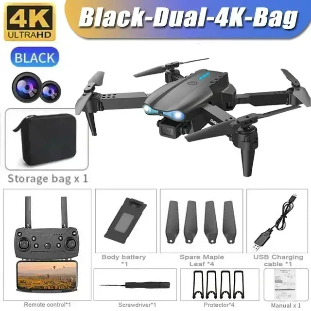 New E99 RC Drone 4K Professional Wide Angle Dual HD Camera 5G WIFI FPV Foldable Height Hold RC Helicopter