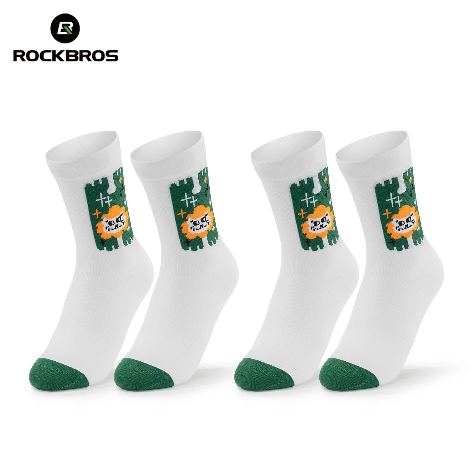 Breathable Compression Cycling Socks with Non-Slip Grip (2 Pairs)