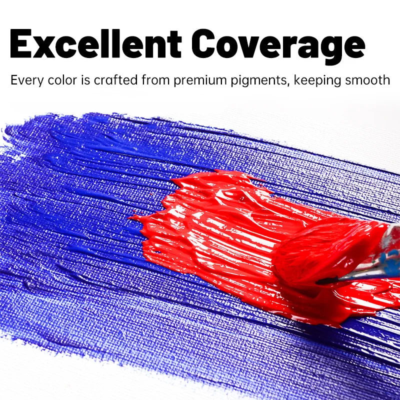 Set di pittura acrilica portatile con 12, 18 o 24 colori