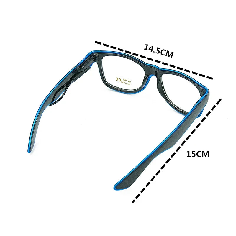 Flashing Glasses EL Wire LED Glasses Glowing Party Supplies Lighting Novelty Gift Bright Light Festival Party Glow Sunglasses