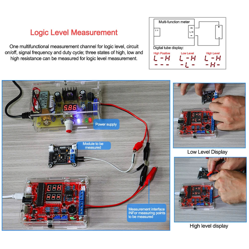 DIY sada multifunkčního měřiče a generátoru signálu PWM