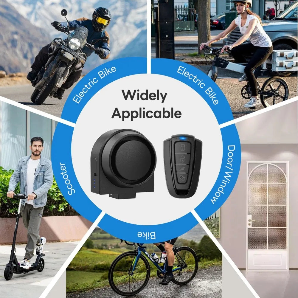 Bocina de bicicleta ruidosa contra robo, alarma impermeable para bicicleta, motocicleta, movilidad eléctrica, E-Bike