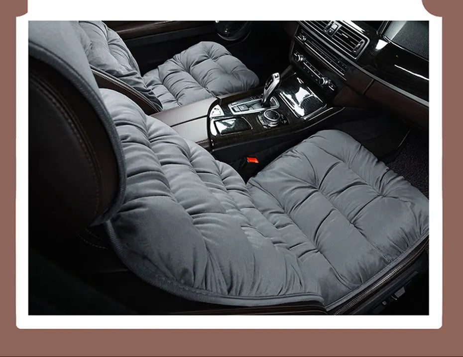 SEAMETAL Plush Car Seat Cover Winter Warm Auto Seat Cushion Thicken Anti Slip Seat Protector Cushion for Suv Sedan Truck Pick-Up