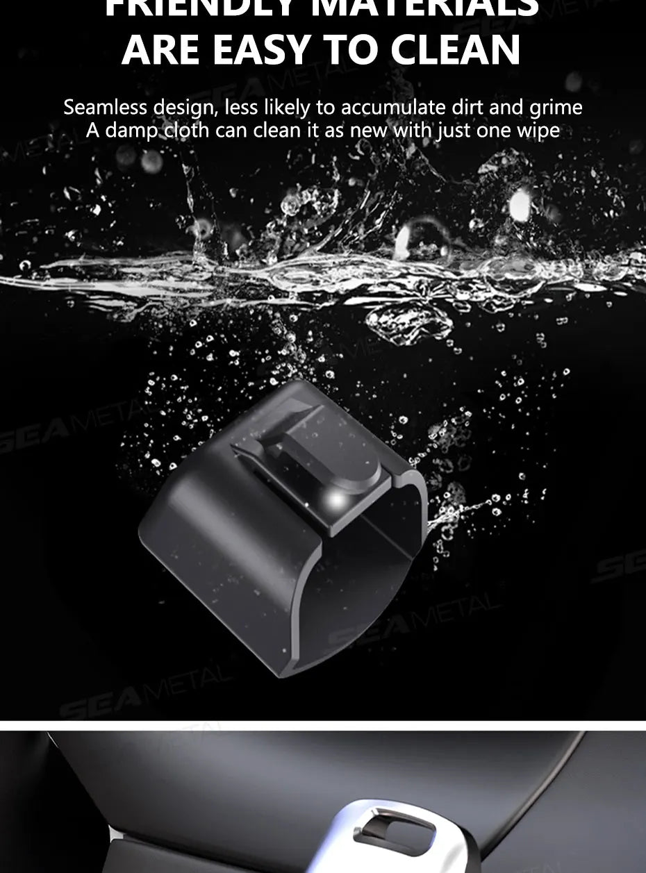 SEAMETAL Dashboard Car Key Storage Box Compact Key Storage Organizer Self-Adhesive Universal Auto Key Holder with Hanging Hook