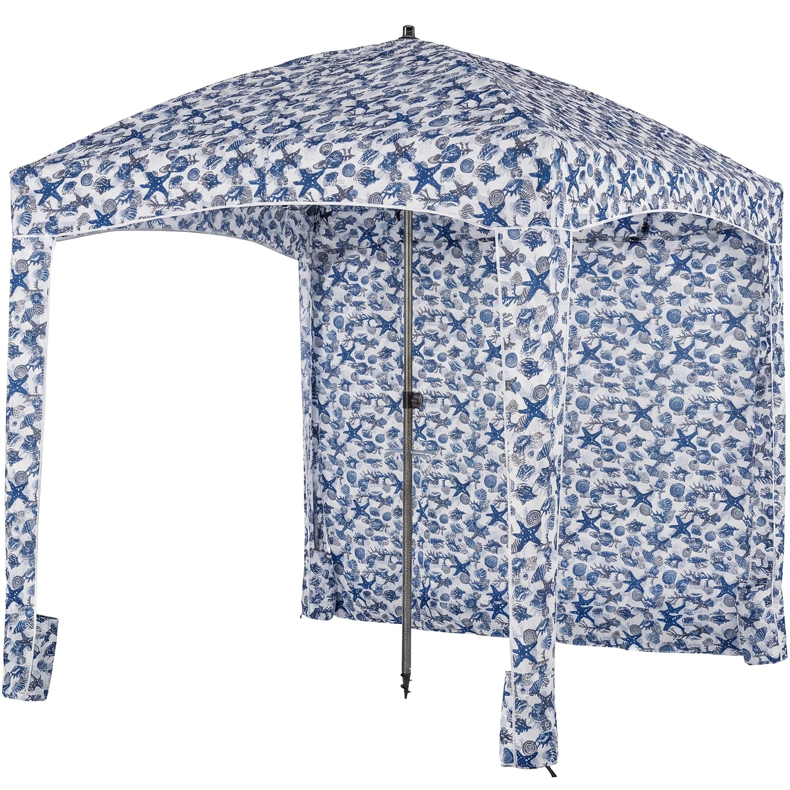 6x6 FT Beach Tent Sun Shelter with Side Wall & UPF 50+ Shade