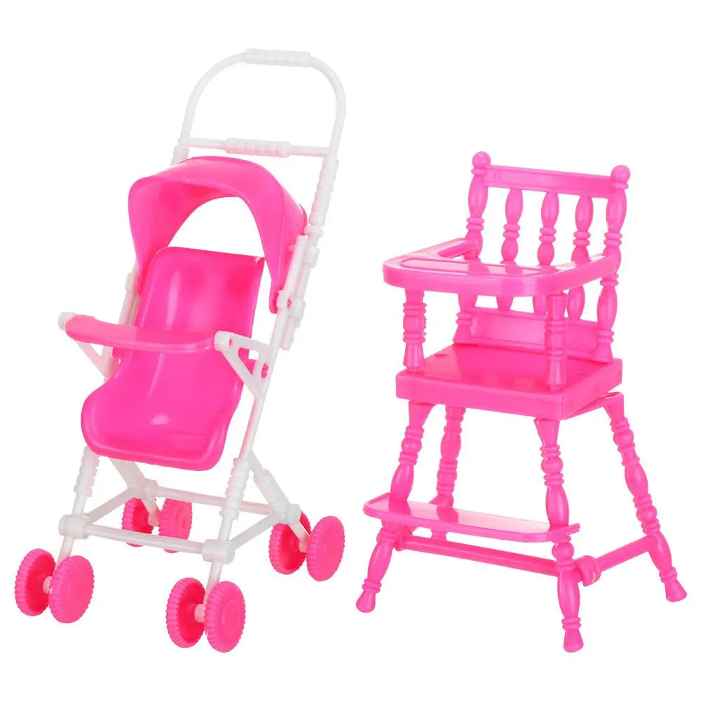 Miniature Doll Stroller and Chair Accessory Options