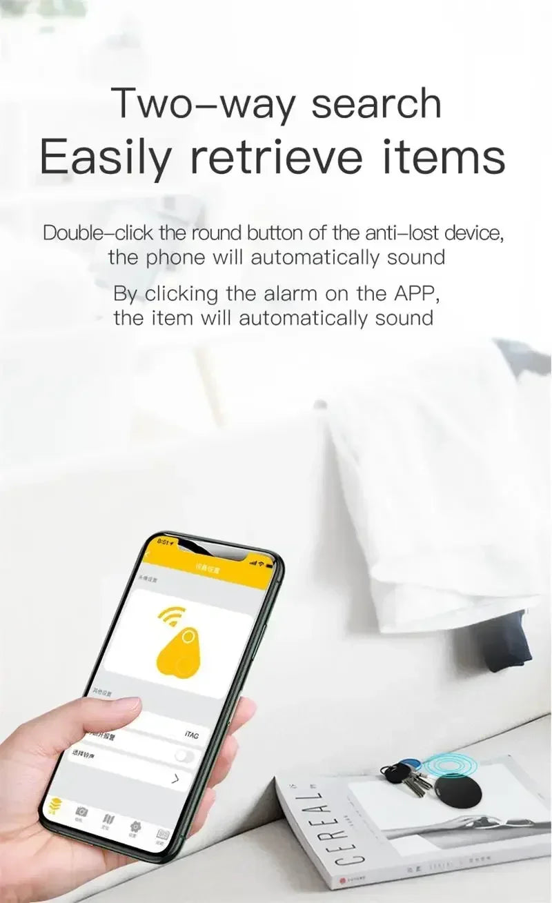 Bluetooth 5.0 Mini GPS Anti‑Lost Tracker Smart Locator Finder Device For Pets Elderly Kids Wallet Bag Car Item Tracking Tool Support IOS Android System