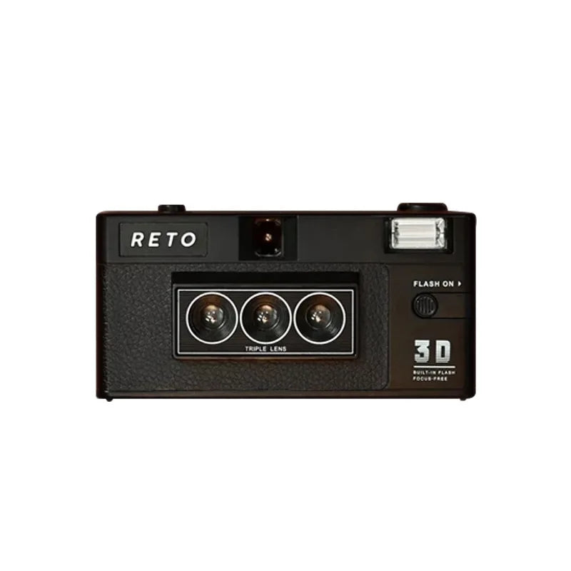 Reusable 35mm 3D Film Camera with Flash