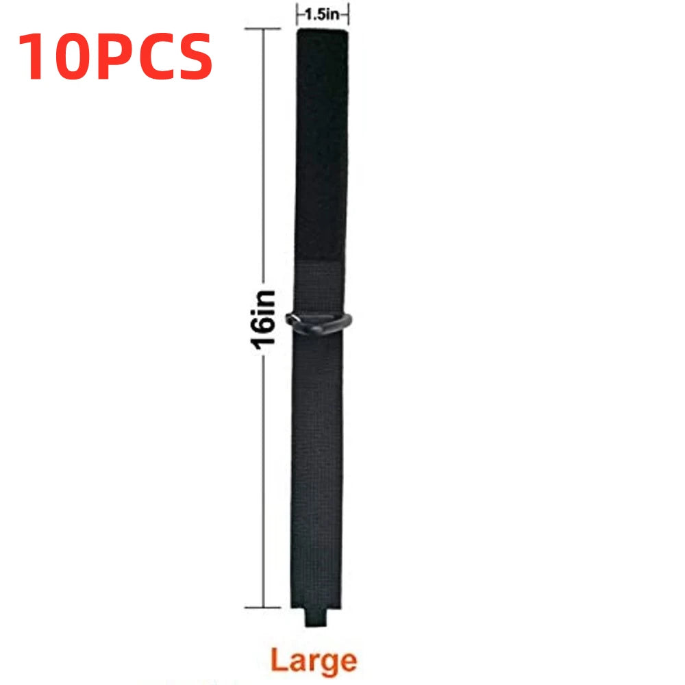 Cord Organizer Holder with Triangle Buckle Wire Manager Power Cord Management Nylon Heavy Cord Storage Straps for Cables Hoses