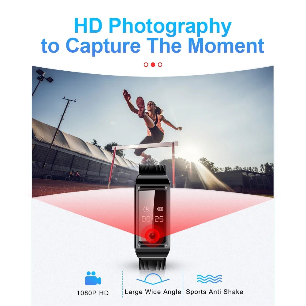 8-256GB Video Mini Camera Watch Audio Voice Recorder Bracelet USB Flash Driver Dictaphone Noise Reduce Sound Recording Wristband