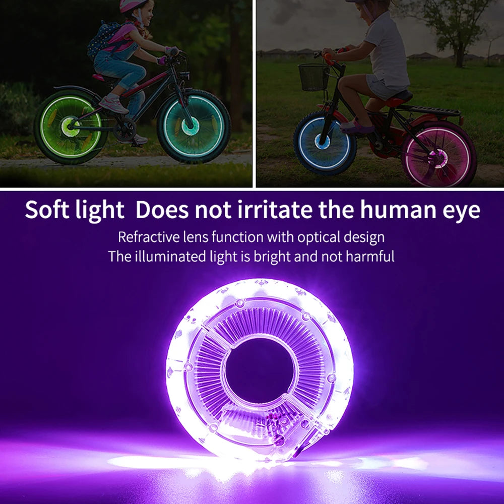 Rechargeable RGB Bicycle Hub Light
