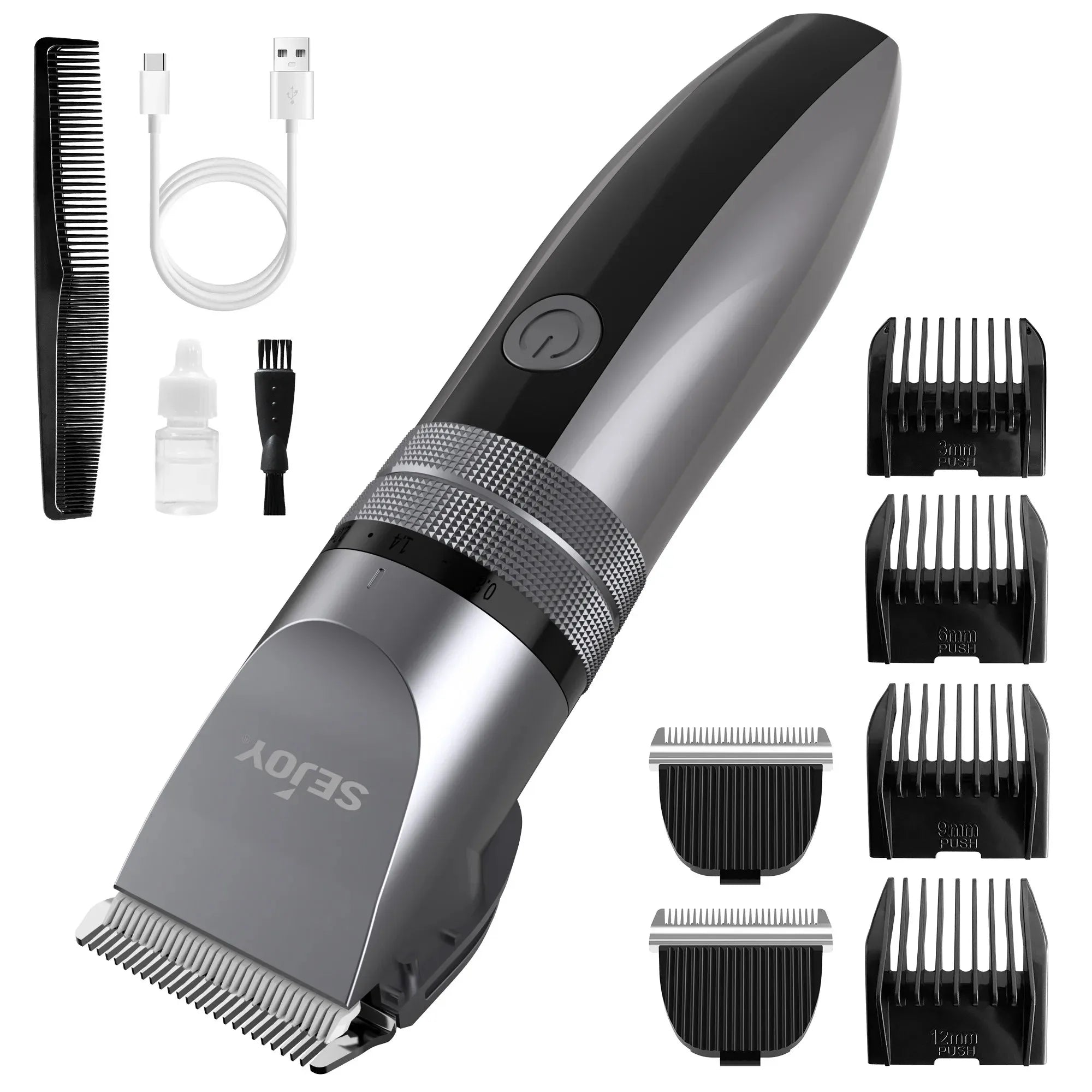 Electric Hair Clippers Professional USB Rechargeable Trimmer Kit