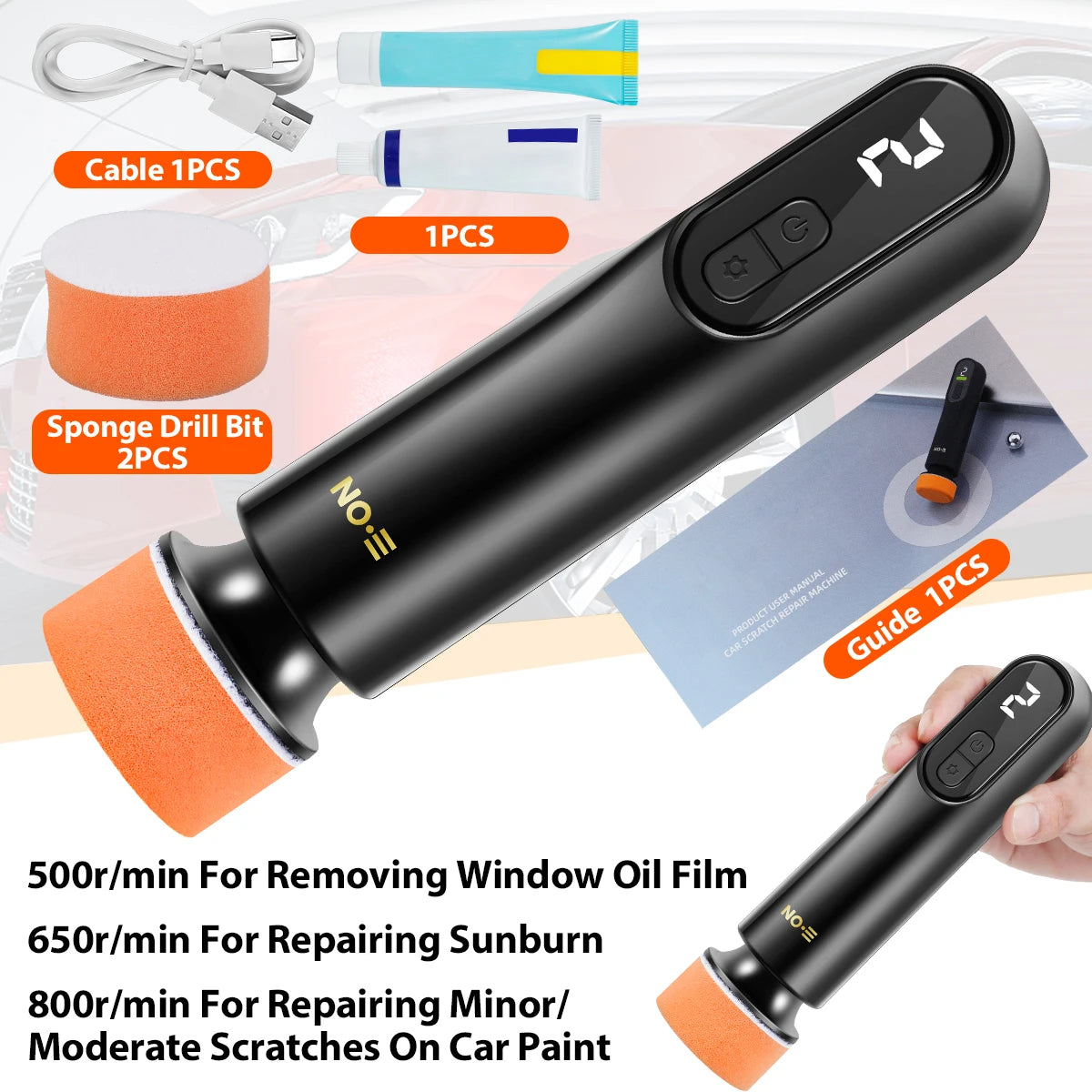 Cordless Car Polisher or Separate Abrasive Pack