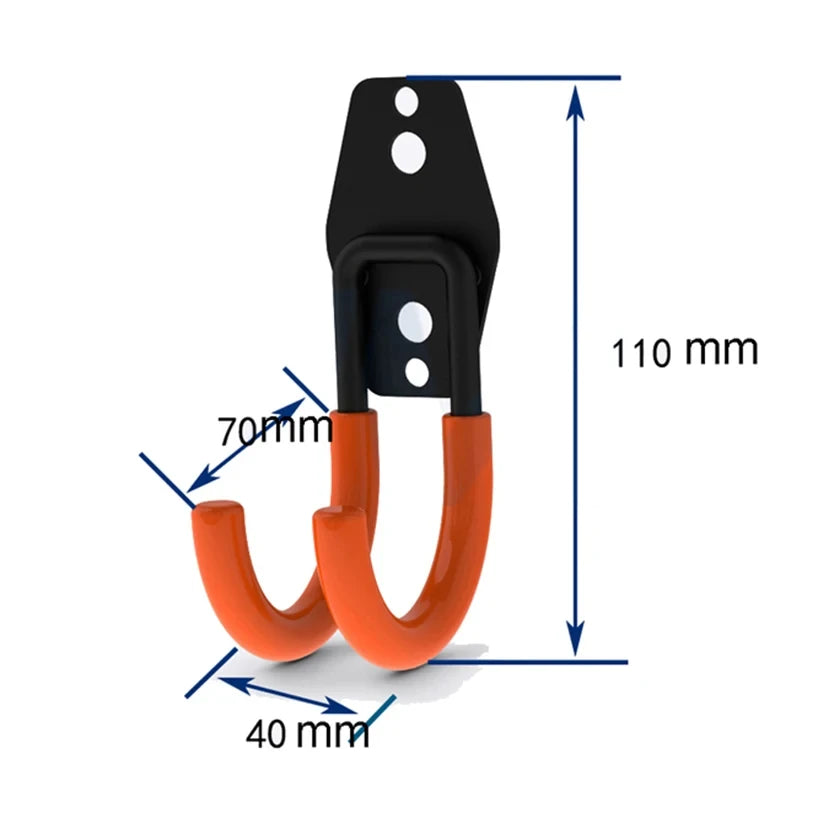 Heavy Duty Metal Hook Garage Organizer Wall Mount Bicycle Hanger Hooks Wall Mount Anti-slip Storage Hook For Ladders Garden Tool