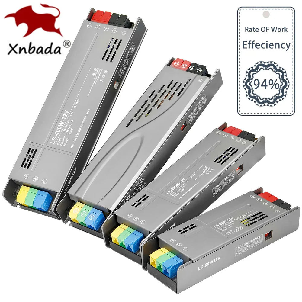 Alimentation pour bande LED 12 V ou 24 V, 60–400 W