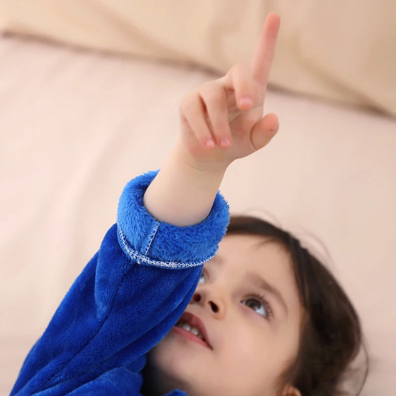 Cartoon Flannel Sleepsack Pajamas for Kids