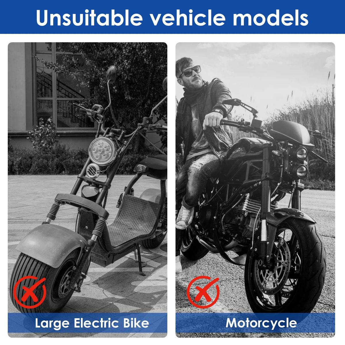 Metal U-Lock for Bicycles and Scooters with Two Keys