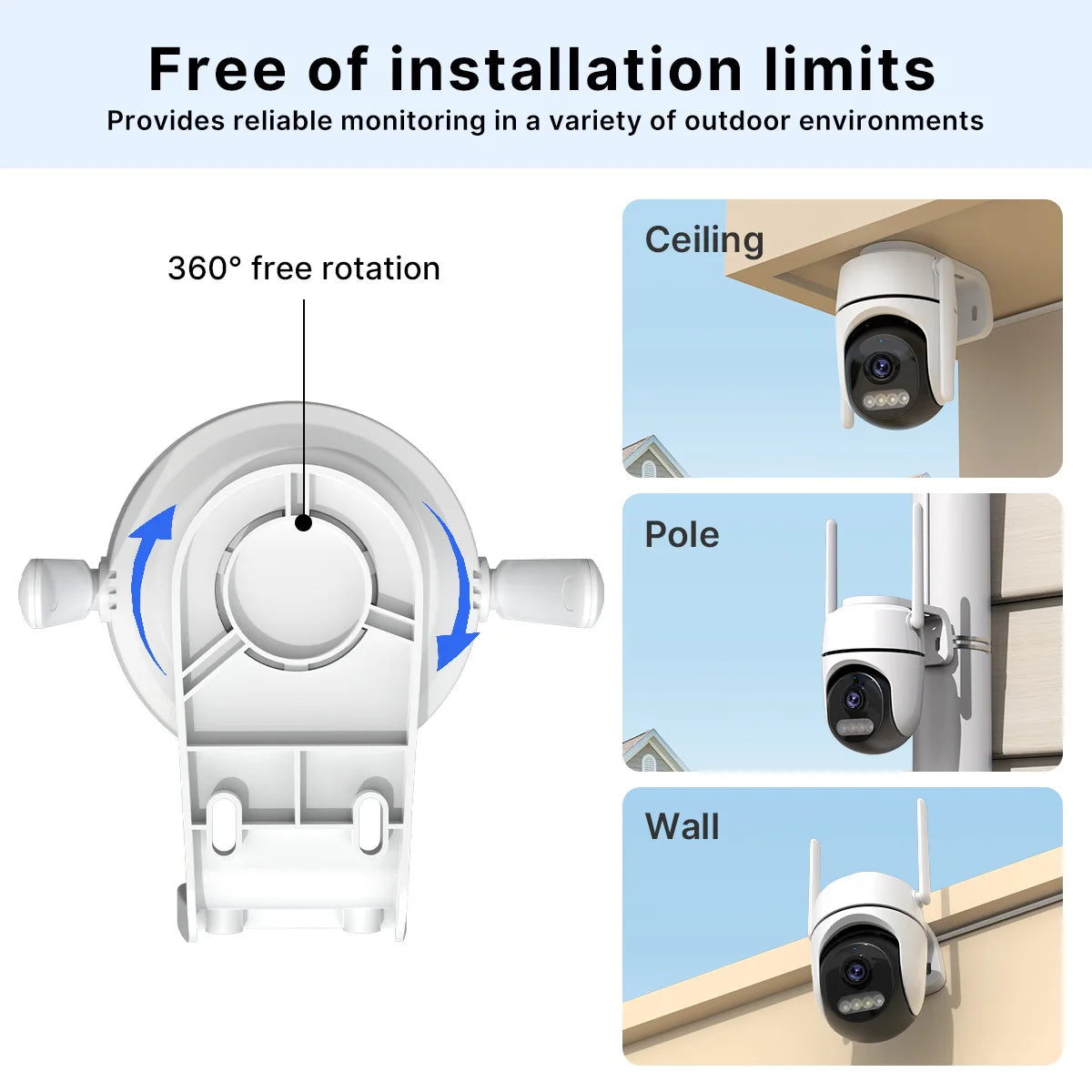 1080P WiFi PTZ Security Camera with Night Vision & Two-Way Audio