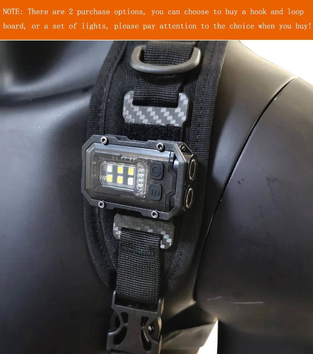 Tactical Mini Flashlight with Hook-and-Loop Plate for 25mm Strap