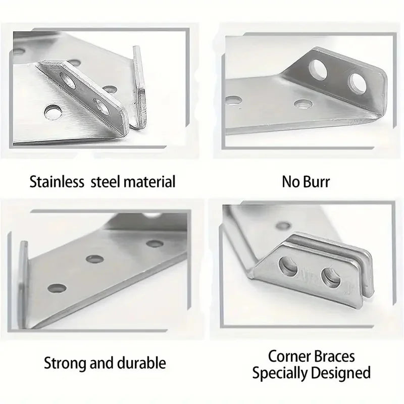 90-Degree Metal Corner Braces with Screws