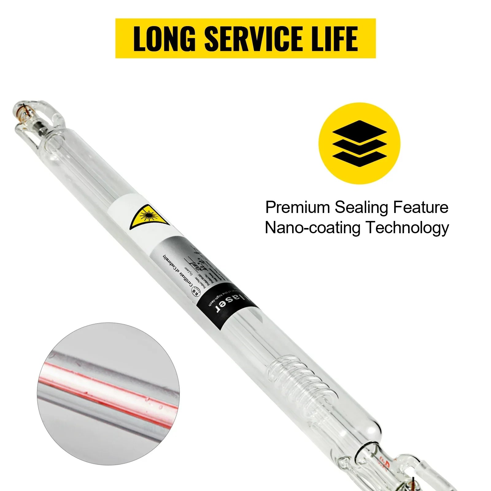 CO2 laserová trubice pro gravírovací a řezací stroje 40W–130W