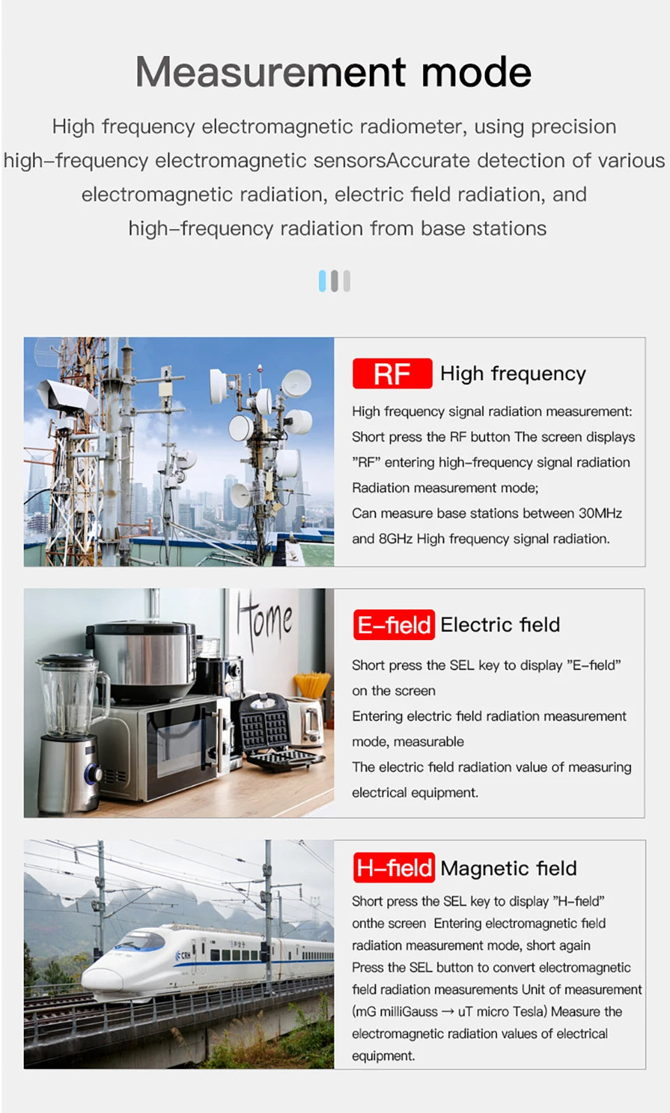 EMF02R Electromagnetic Field Meter
