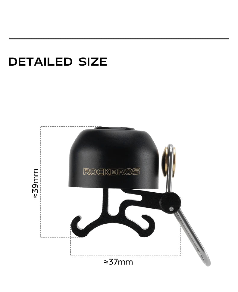 Bicycle Bell with Crisp Sound Copper Alloy Handlebar Ring
