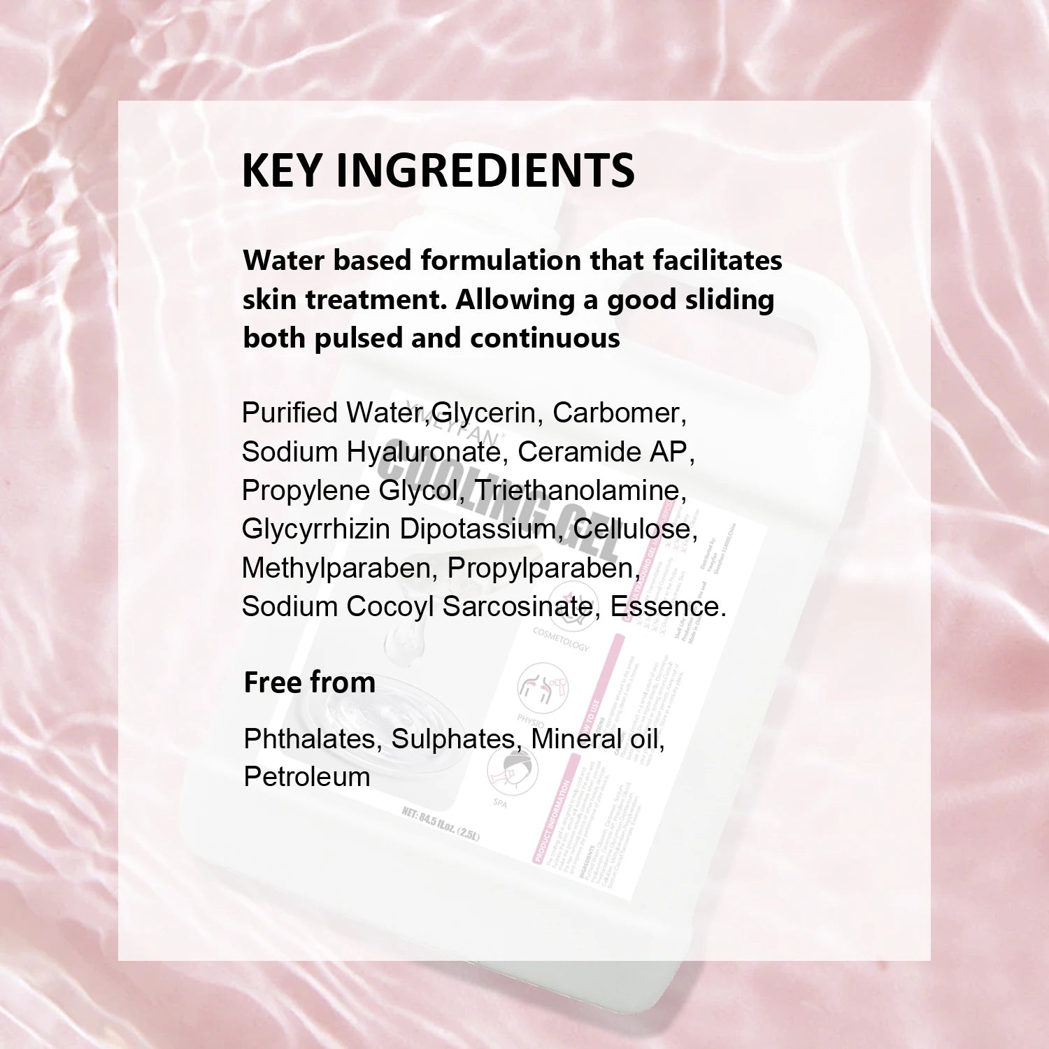 2.5L Clear Conductive Gel for Ultrasound and Beauty Devices