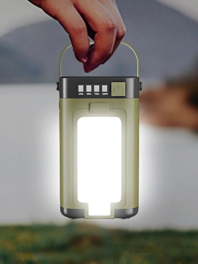 Solar Camping Lantern Foldable Rechargeable Waterproof Flashlight
