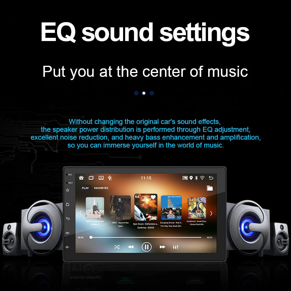 7/9/10 Zoll Universal Android 13 Autoradio 32G/64G Autoradio Android 2 Din Car Radio GPS BT Zentrale Multimedia Intelligente Fahrzeugssysteme