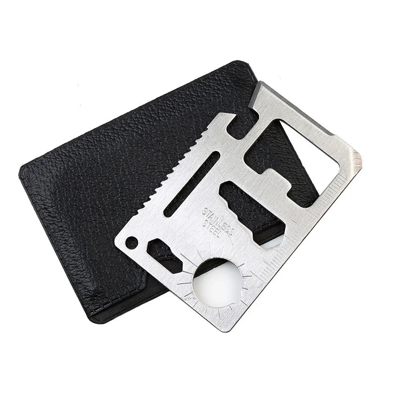 1PC EDC Pocket Tools Credit Card Knife Stainless Steel Beer Opener Multipurpose Outdorr Camping Hiking Hunting Survival Gear