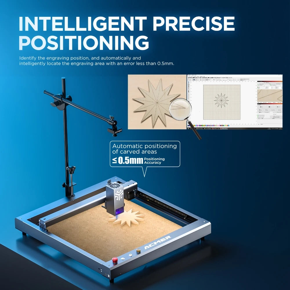 Traceur laser caméra de positionnement A500 5MP pour LightBurn