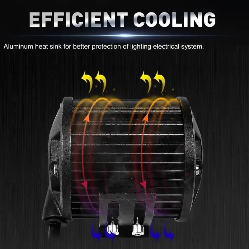 2pcs 60W LED Work Light Bar Spot Flood Combo light Pods Offroad Fog Lamp for SUV ATV UTV LED Light Bar