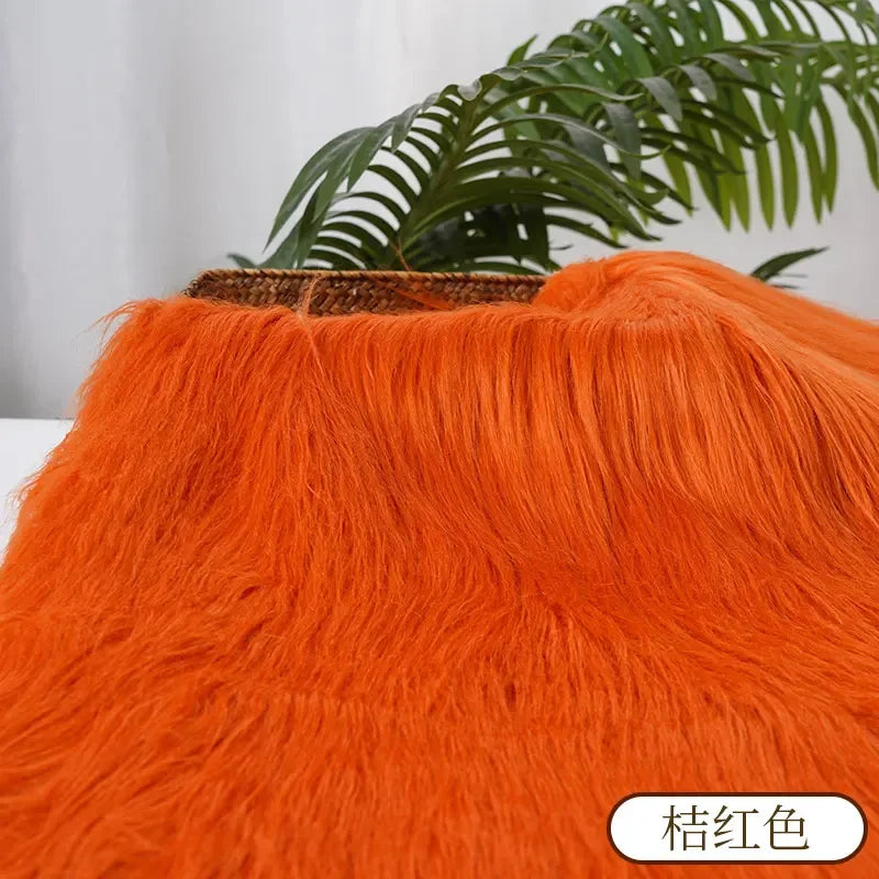 25x45cm Long Hair Faux Fur Fabric For Animal Suit DIY Doll Hair Beard Craft Making Material Patchwork Garment Sewing Accessories