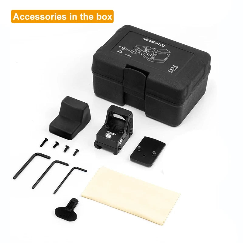 Mini MR Red Dot Sight Collimator Rifle Reflex Sight Scope fit 20mm Rail For Airsoft / Hunting Rifle