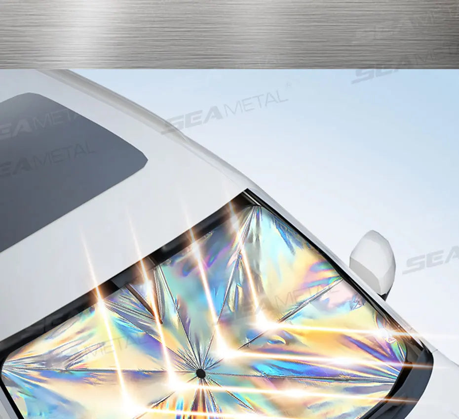 SEAMETAL Car Windshield Sun Shade Universal Front Window Sunshade Cover Summer Auto UV Reflection Film Umbrella Heat Insulation