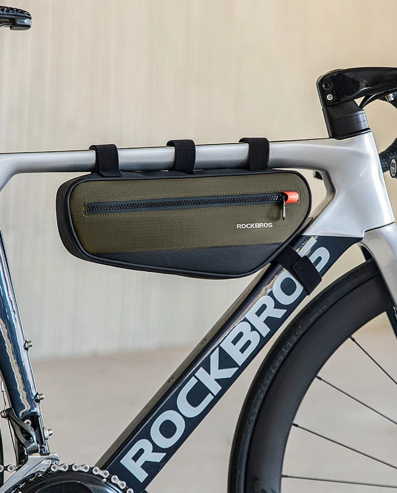 Bike Frame Tube Bag 1.7L with Reflective Design and Easy Mount