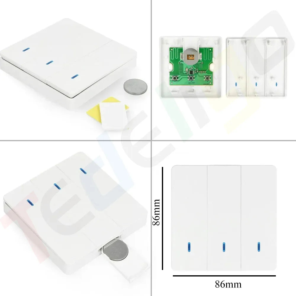 Módulo de interruptor de luz RF, opções de embalagem de 1/2 canais