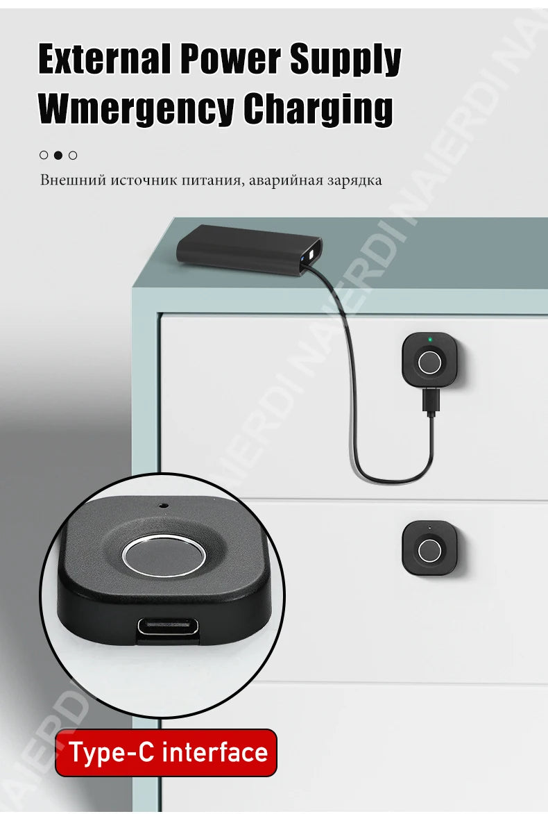 Fecho de Armário com Impressão Digital NAIERDI, Fechos Digitais Biométricos Inteligentes, Gavetas Ocultas, Anti-Roubo, Sem Chave, Segurança para Casa e Escritório