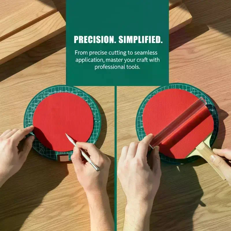Rotating Table-Tennis Rubber Cutting Mat Set