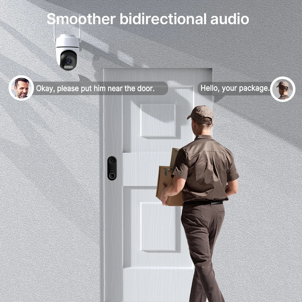 1080P WiFi PTZ Security Camera with Night Vision & Two-Way Audio