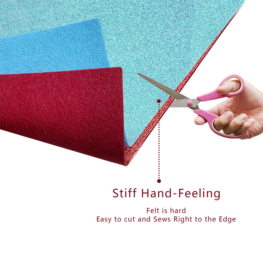 أوراق Felt فنية لامعة — قطعتان، 20 × 30 سم