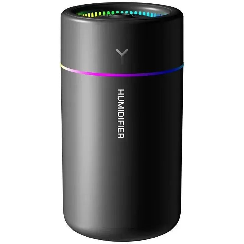 USB-miniluftfukter på 280 ml med fargelys
